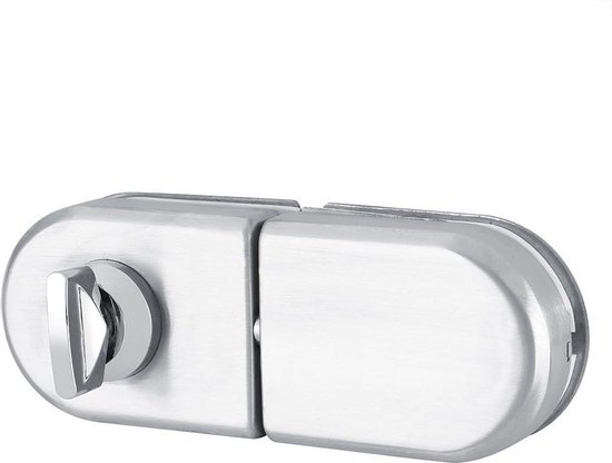 Roestvrijstalen glazen deurslot 10-12 mm met sleutel