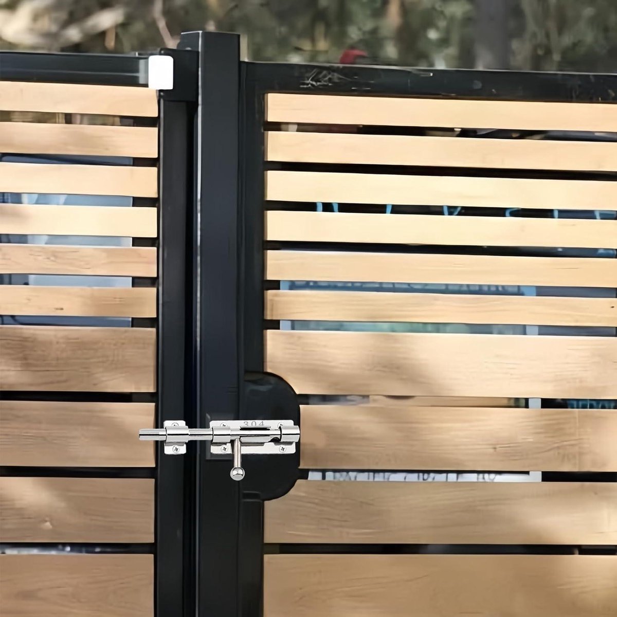 Roestvrijstalen schuifstang 16 cm deurslot