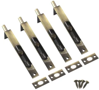 RVS deurslot verborgen flush bolt, 4 inch (4 stuks)