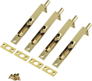 Rvs deurslot verborgen grendel 4 inch goudkleurig