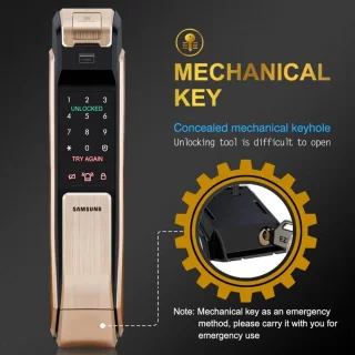 Samsung SHS-P718 Slim Digitaal Deurslot Goudkleur