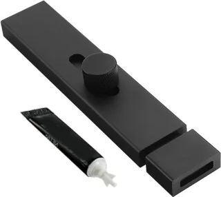 Schuifslot grendel 11 x 4 x 2 cm zwart