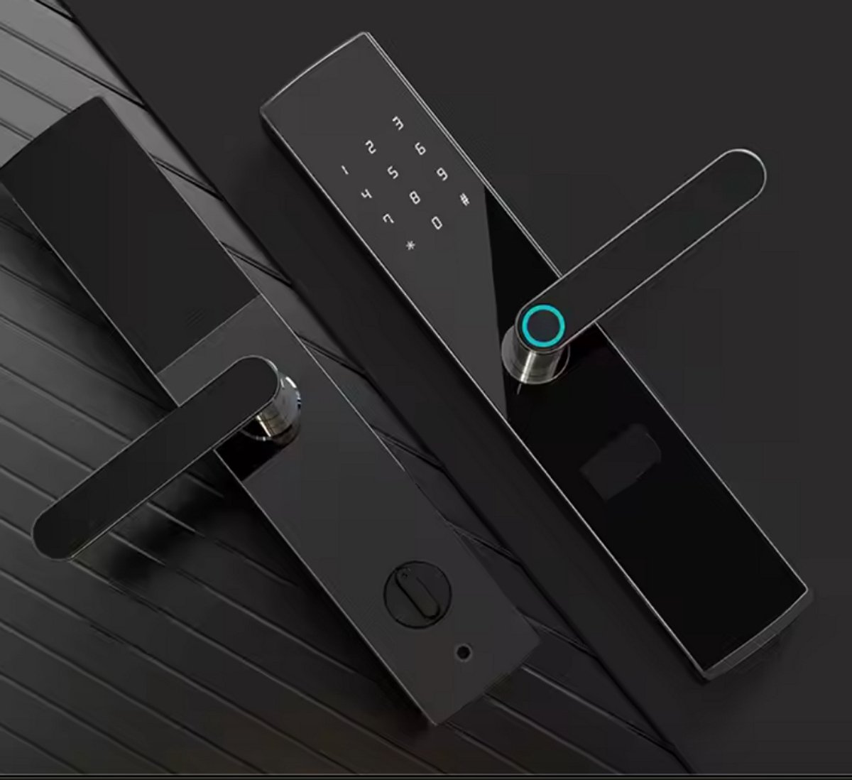 Selevie digitaal deurslot zwart met vingerprint