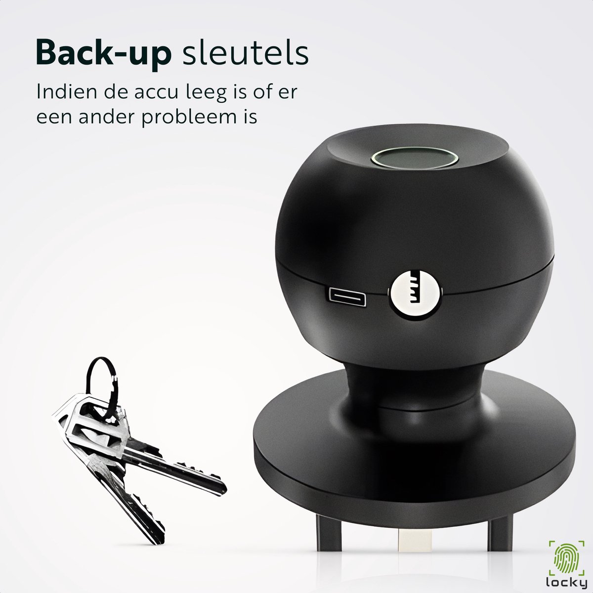 Selevie Vingerprint Slim Smart Lock Zwart