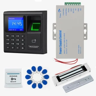 ShopVlot biometrische vingerafdrukkit met RFID-sleutelhanger en 180kg magneetslot
