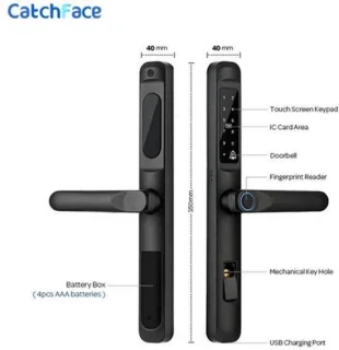 Slank deurslot smart lock zwart