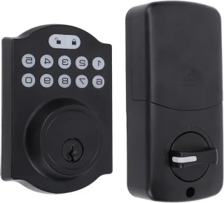 Sleutelloos deurslot met toetsenbord, 35-50 mm, zilver