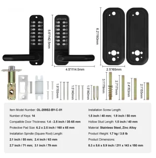 Sleutelloos mechanisch combinatieslot