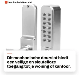 Sleutelloos mechanisch deurslot met toetsenbord