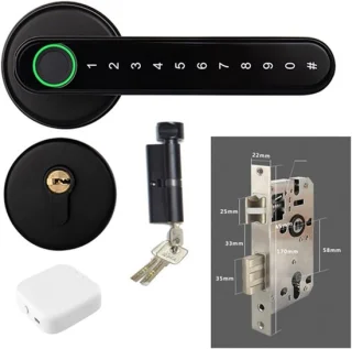 Slim biometrisch deurslot Nero