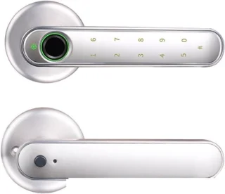 Slim biometrisch deurslot zilver