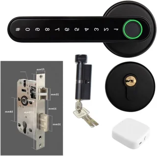 Slim biometrisch deurslot zwart