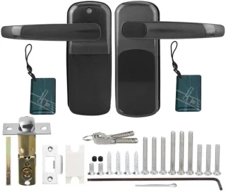 Slim Deurslot - App Slot Deur - Huis Beveiligen - Wachtwoord & App Bediening - 185x70x85mm - Zwart