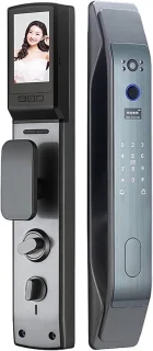 Slim deurslot biometrisch digitaal zilver