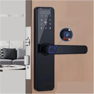 Slim deurslot - biometrisch slot - zwart