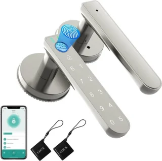 Slim Deurslot Biometrische Deurknop - Nikkel