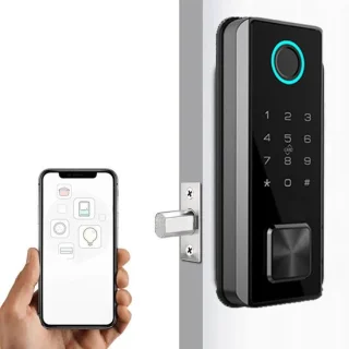 Slim deurslot digitaal nachtslot zwart