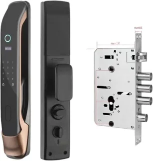 Slim deurslot digitaal slot bruin