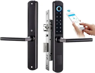 Slim deurslot elektronisch 303 mm zwart