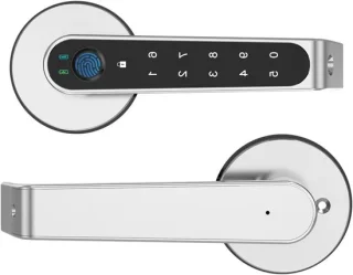Slim deurslot - elektronisch met vingerafdruksensor - zwart
