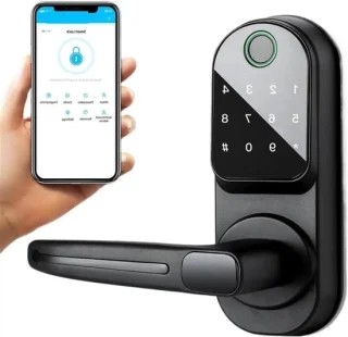 Slim deurslot keyless entry slot mat zwart