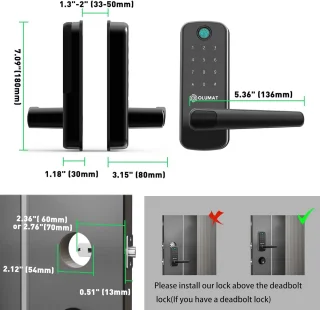 Slim deurslot met handvat
