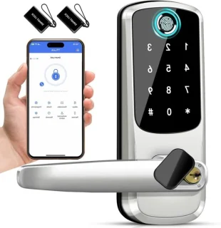 Slim Deurslot met handvat - Zwart
