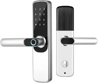 Slim deurslot silver met vingerafdruk en app-bediening
