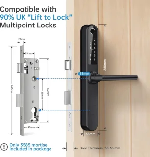 Slim Deurslot voor Aluminium Deuren