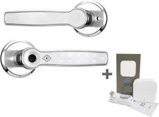 Slim deurslot - zilver