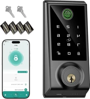Slim deurslot - zwart