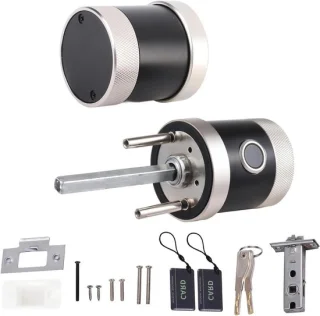 Slim deurslot - zwart zilver