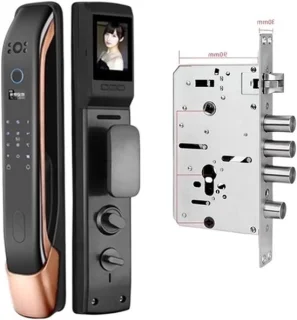 Slim digitaal deurslot bruin