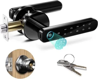 Slim digitaal deurslot zilver