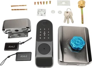 Slim elektronisch deurslot 25 cm zilver