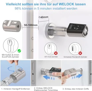Slim Elektronisch Deurslot 50-100 mm