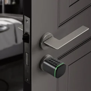Slim elektronisch deurslot zwart
