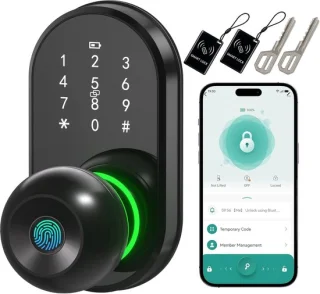 Slim Keyless Deurslot Zwart