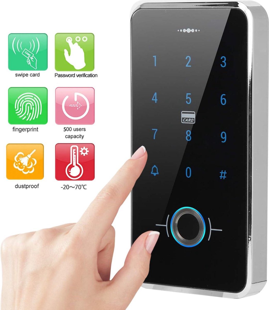 Slim Vingerafdruk Deurslot IP68 Touchscreen