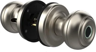 Slim vingerafdrukslot deurknop zilver
