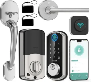 Slim voordeurslot digitaal - zilver