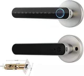 Slim Wonen slimme deurklink digitaal deurslot zilver