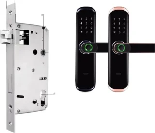 Slimme deurknop elektronisch slot brons