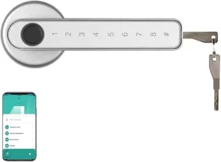 Slimme deurknop - elektronisch slot - zilver