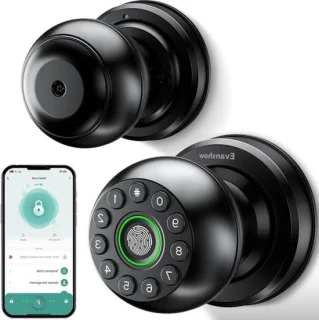 Slimme deurkruk keyless deurslot vingerafdruk zwart