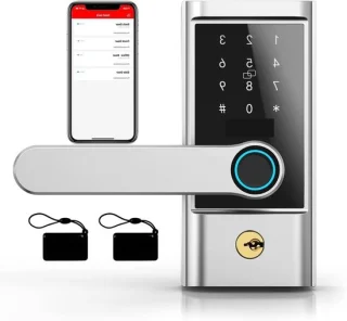 Slimme Deuropener Elektronisch Slot Zilver
