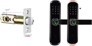 Slimme deurslot - biometrisch - 60-70mm - zwart