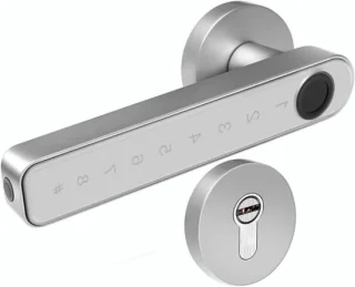 Slimme deurvergrendeling - digitaal slot - zilver/zwart