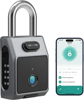Slimme padlock met vingerafdruk en app-functie