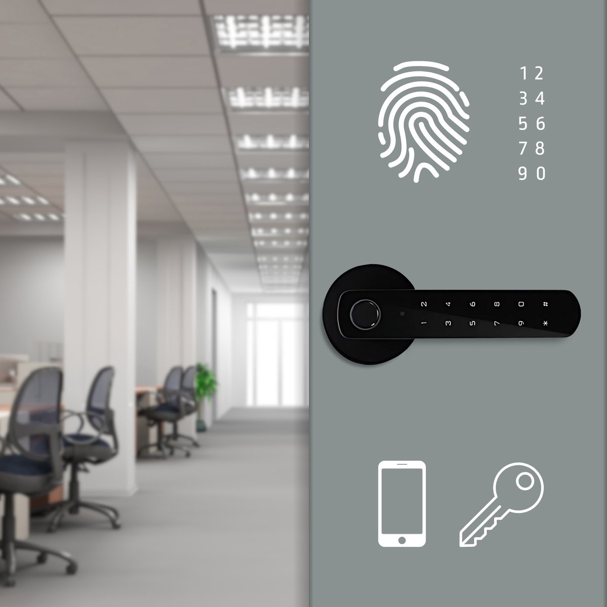 Slimme WiFi Elektronisch Deurslot Handgreep Biometrisch